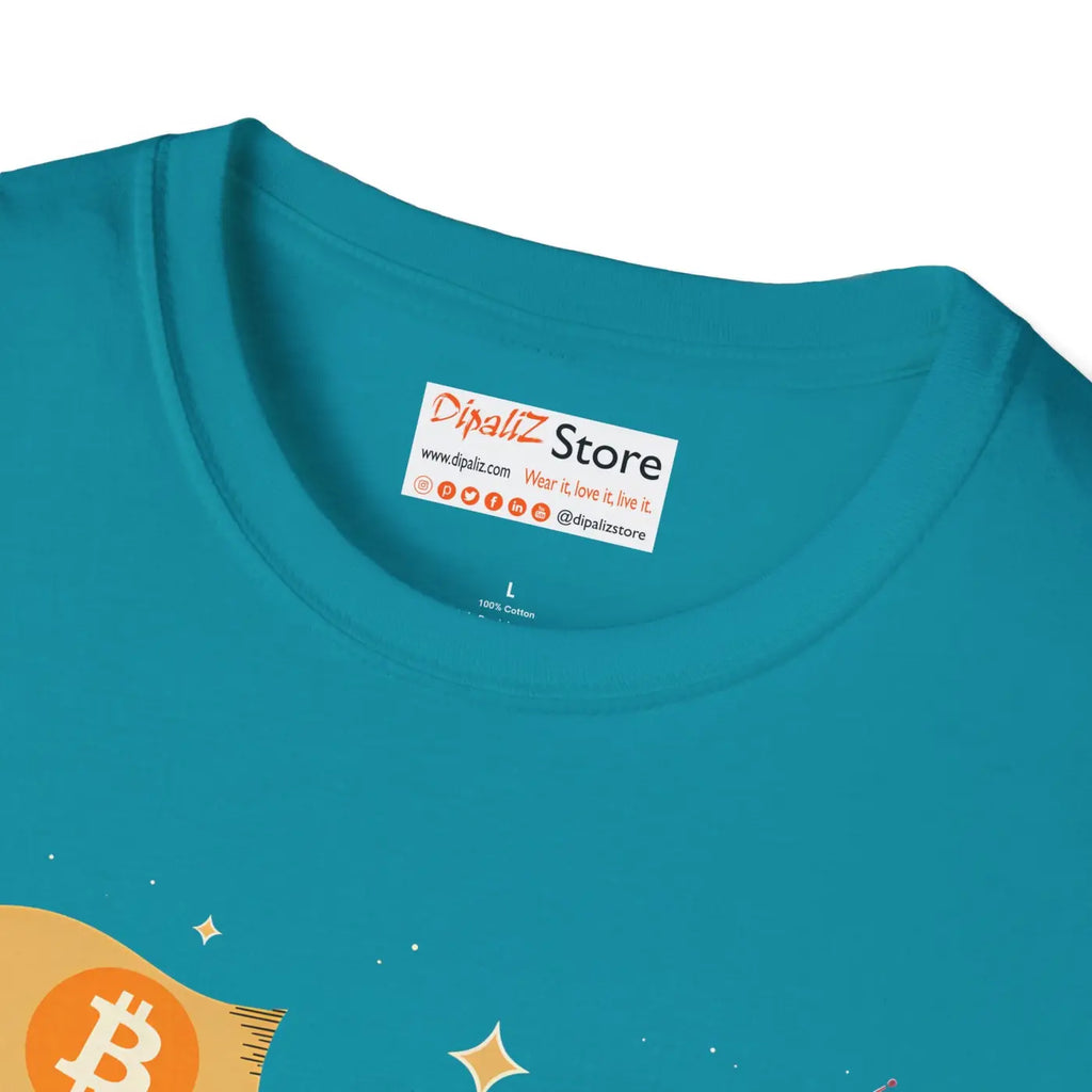 Bitcoin Flag Unisex Tee - Ribbed Knitting Softstyle - DipaliZ