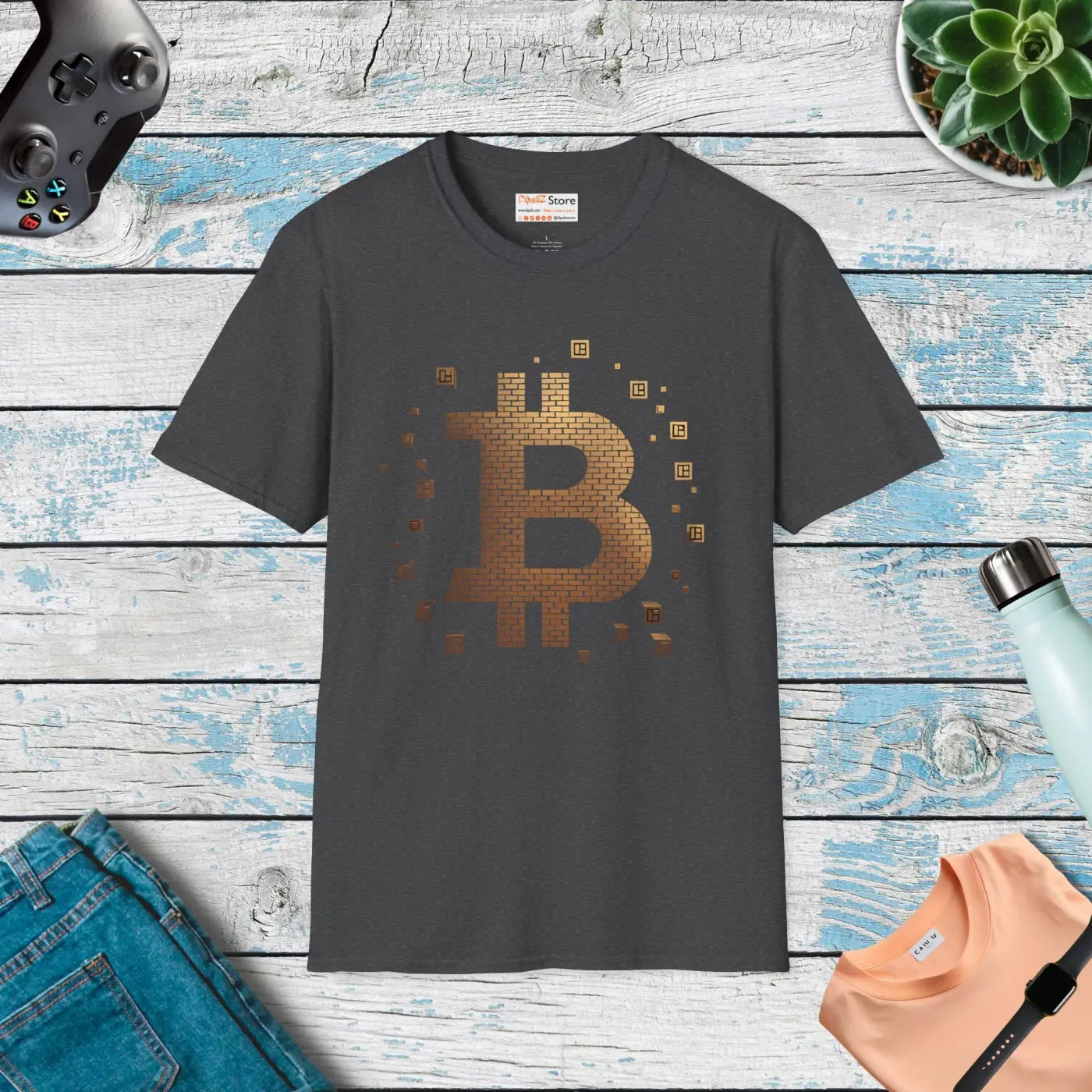 Bitcoin Gold Luxury Tee - Unisex Softstyle - DipaliZ