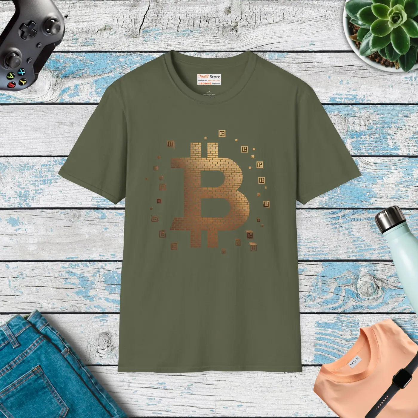 Bitcoin Gold Luxury Tee - Unisex Softstyle - DipaliZ