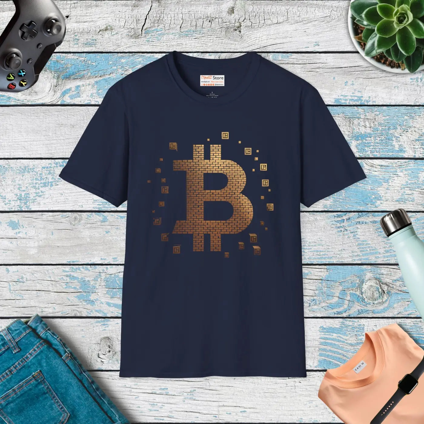 Bitcoin Gold Luxury Tee - Unisex Softstyle - DipaliZ