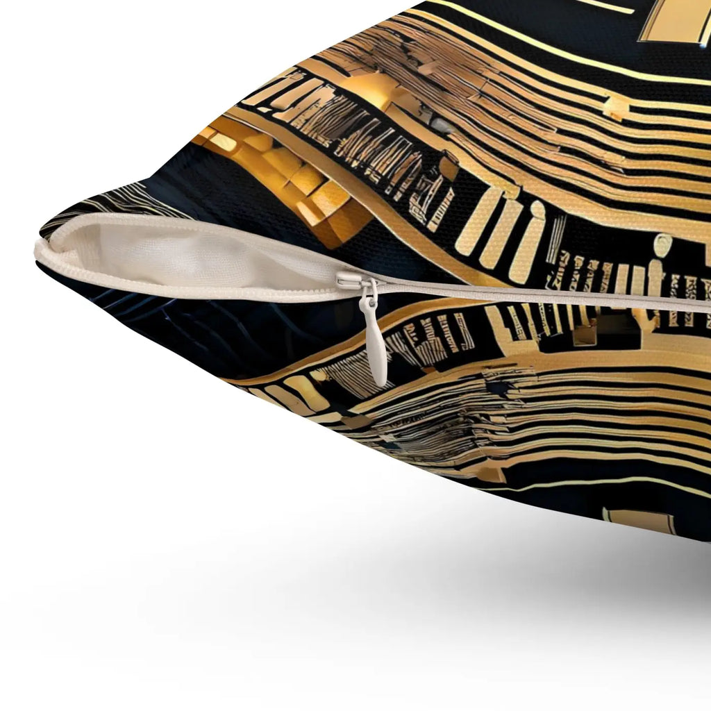 Cozy Spun Polyester Square Pillow - Bold Comfort Style - DipaliZ