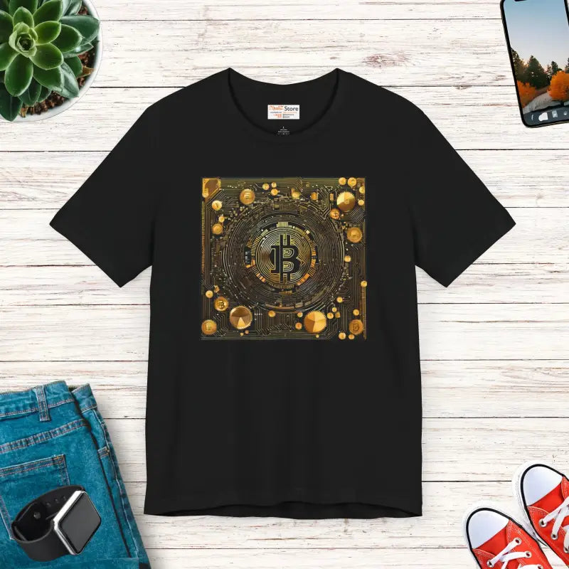 Bitcoin Circuit Unisex Jersey Short Sleeve Tee - Crypto Tech - DipaliZ