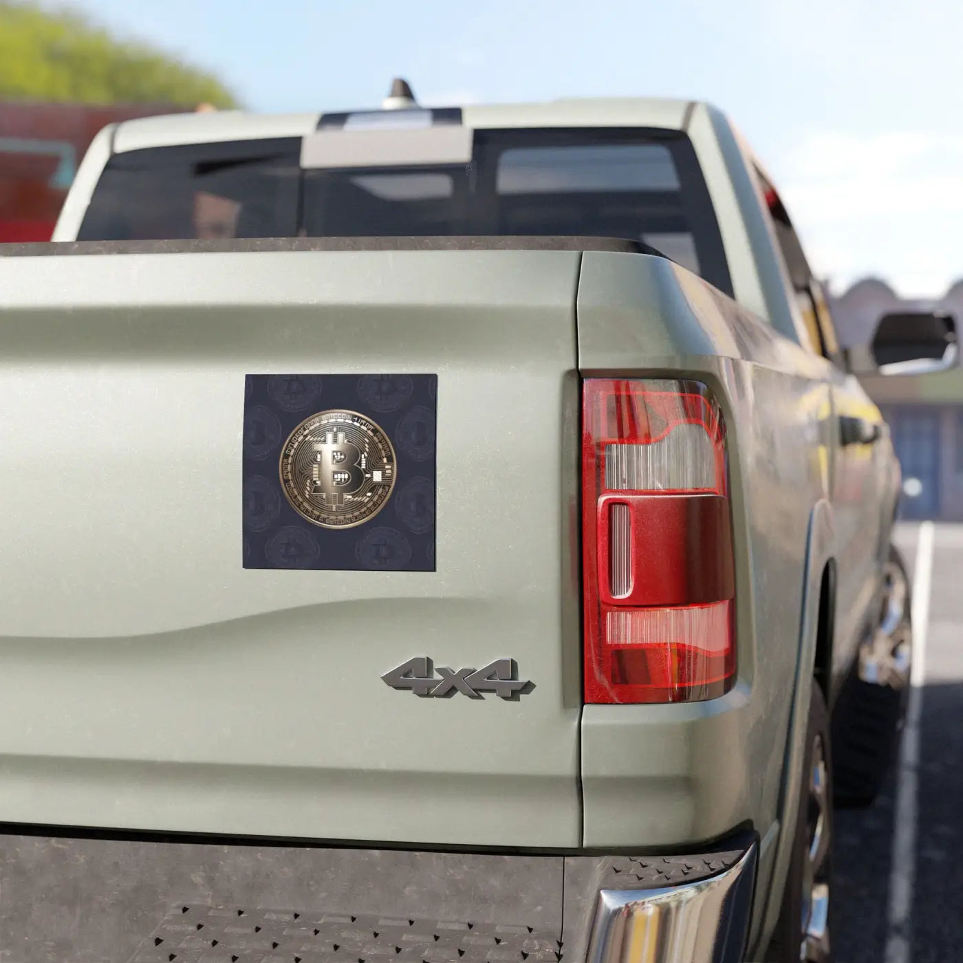 Bitcoin Car Magnets - White Base Style Design - DipaliZ