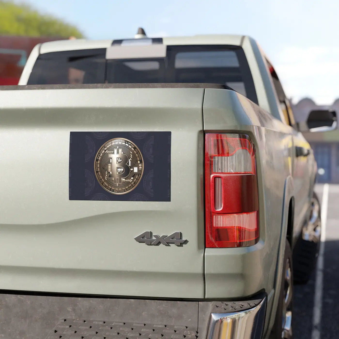 Bitcoin Car Magnets - White Base Style Design - DipaliZ