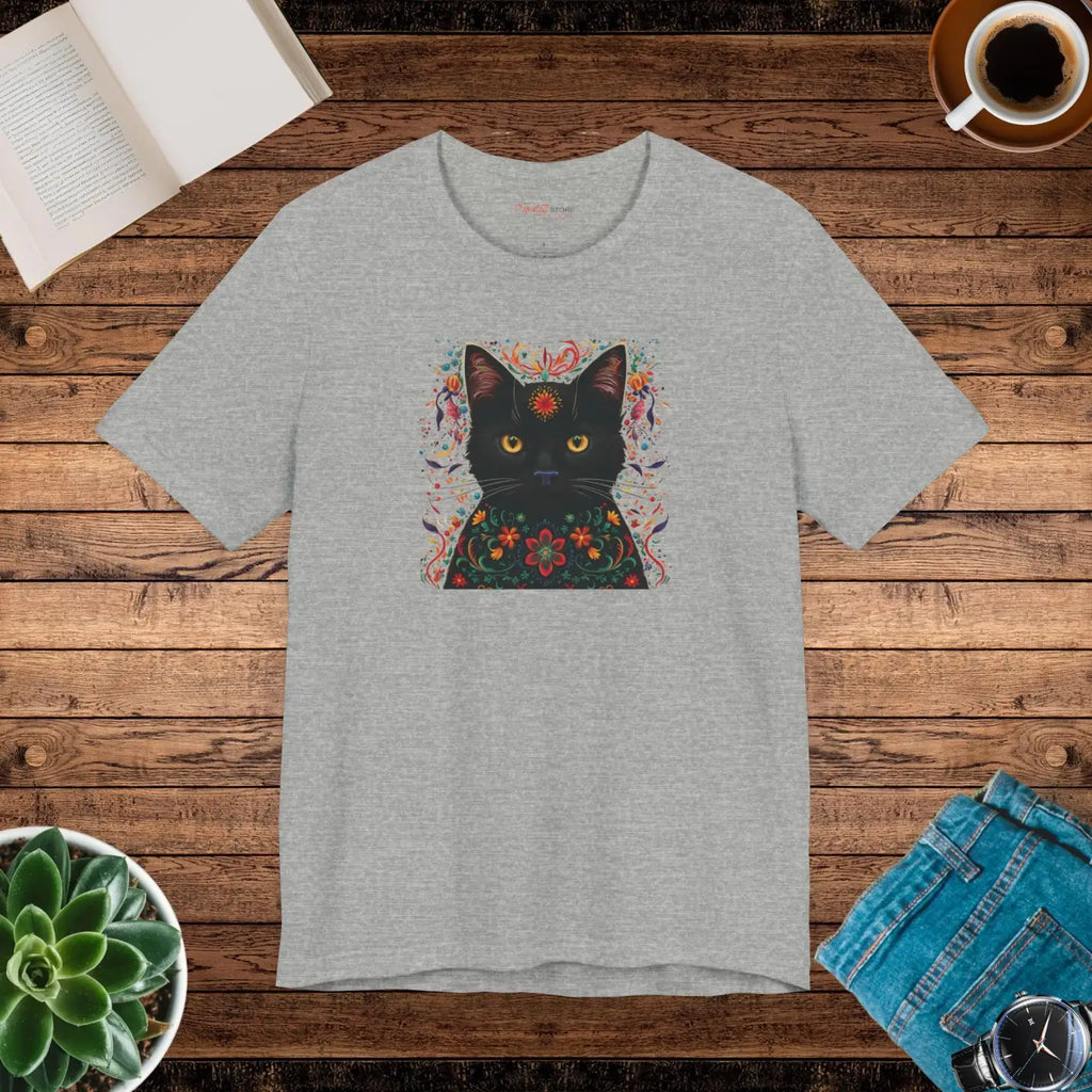 Chic Black Cat Tee - Unisex Jersey Short Sleeve - DipaliZ