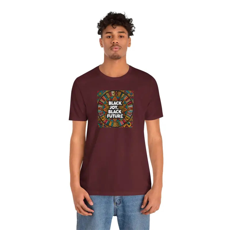 Black Joy Short Sleeve Tee - Unisex Cotton Comfort - DipaliZ