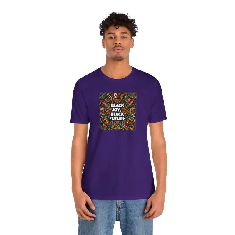 Black Joy Short Sleeve Tee - Unisex Cotton Comfort - DipaliZ