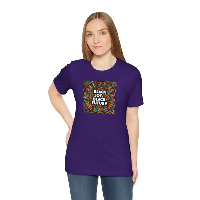 Black Joy Short Sleeve Tee - Unisex Cotton Comfort - DipaliZ