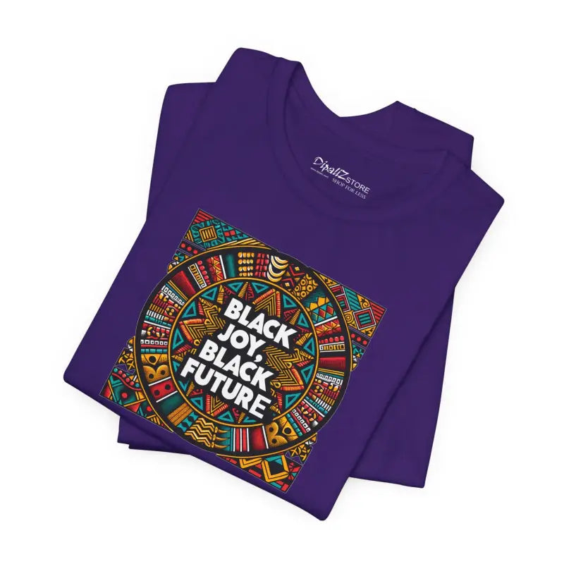 Black Joy Short Sleeve Tee - Unisex Cotton Comfort - DipaliZ