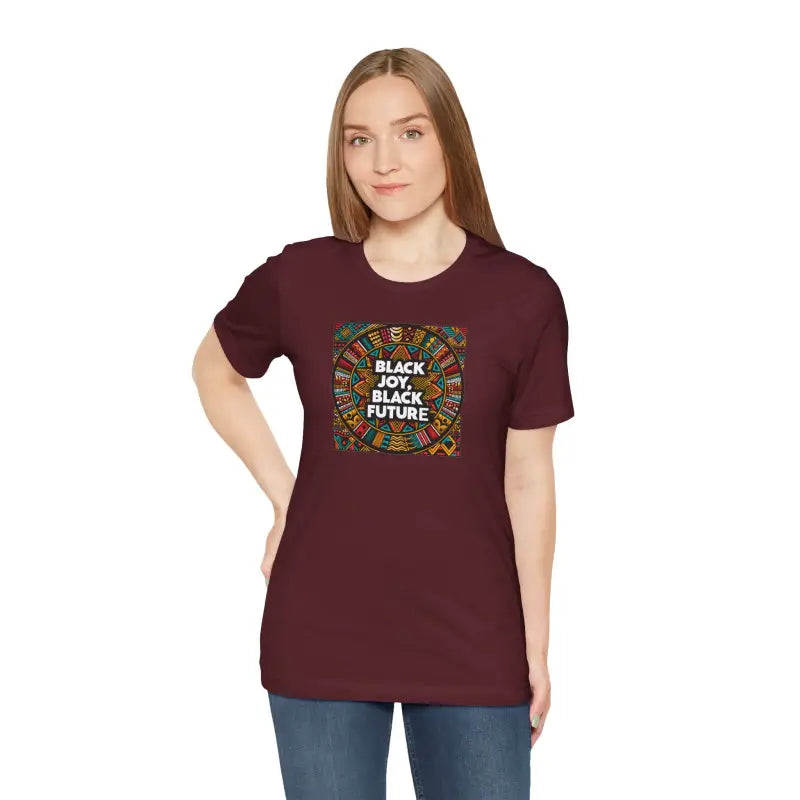 Black Joy Short Sleeve Tee - Unisex Cotton Comfort - DipaliZ