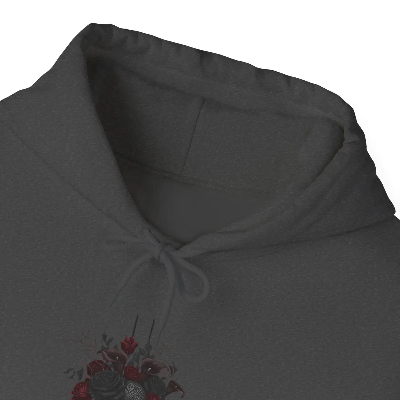 Dark Floral Hoodie - Moody Black Rose Art Print - DipaliZ