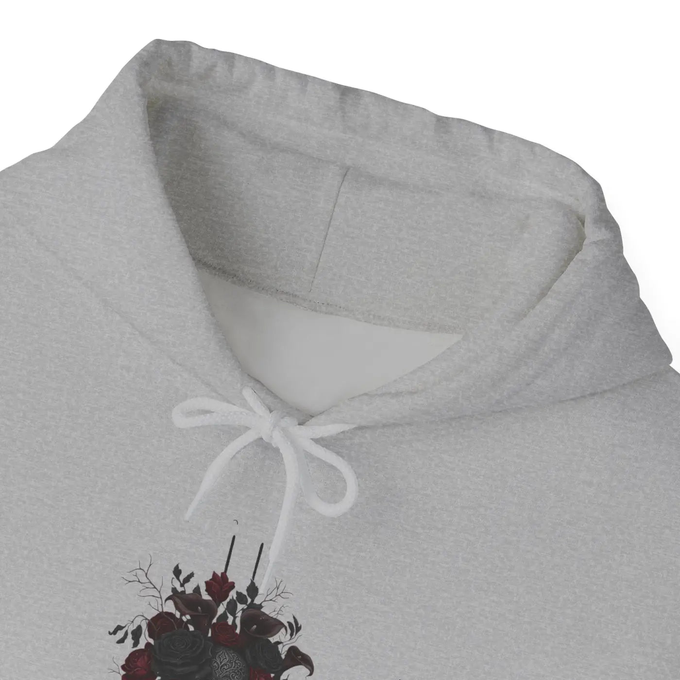 Dark Floral Hoodie - Moody Black Rose Art Print - DipaliZ