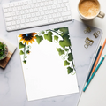Black Susan Flower Notepad - Creative Organization - DipaliZ