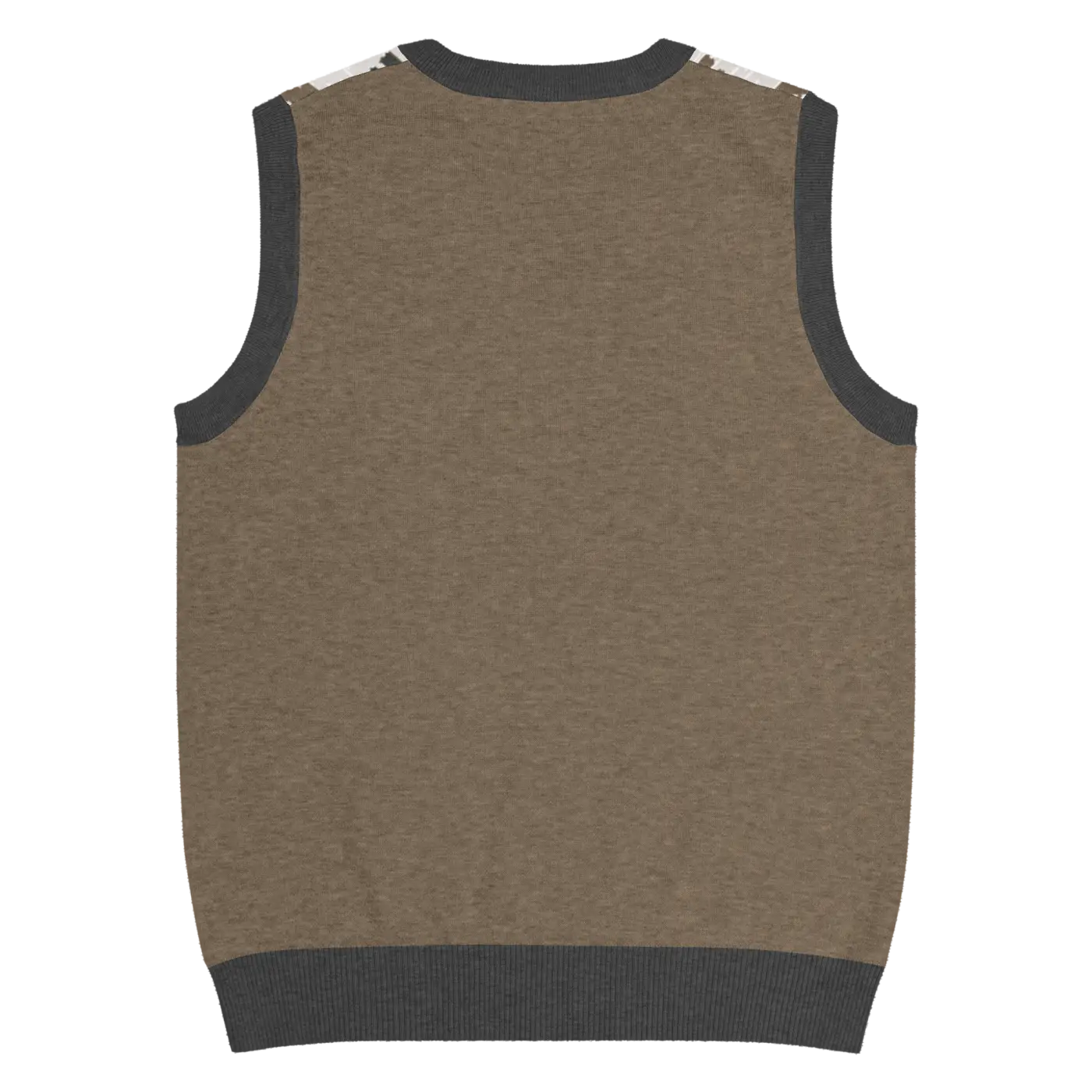 Christmas Reindeers Print Knit Vest - Festive Holiday - DipaliZ