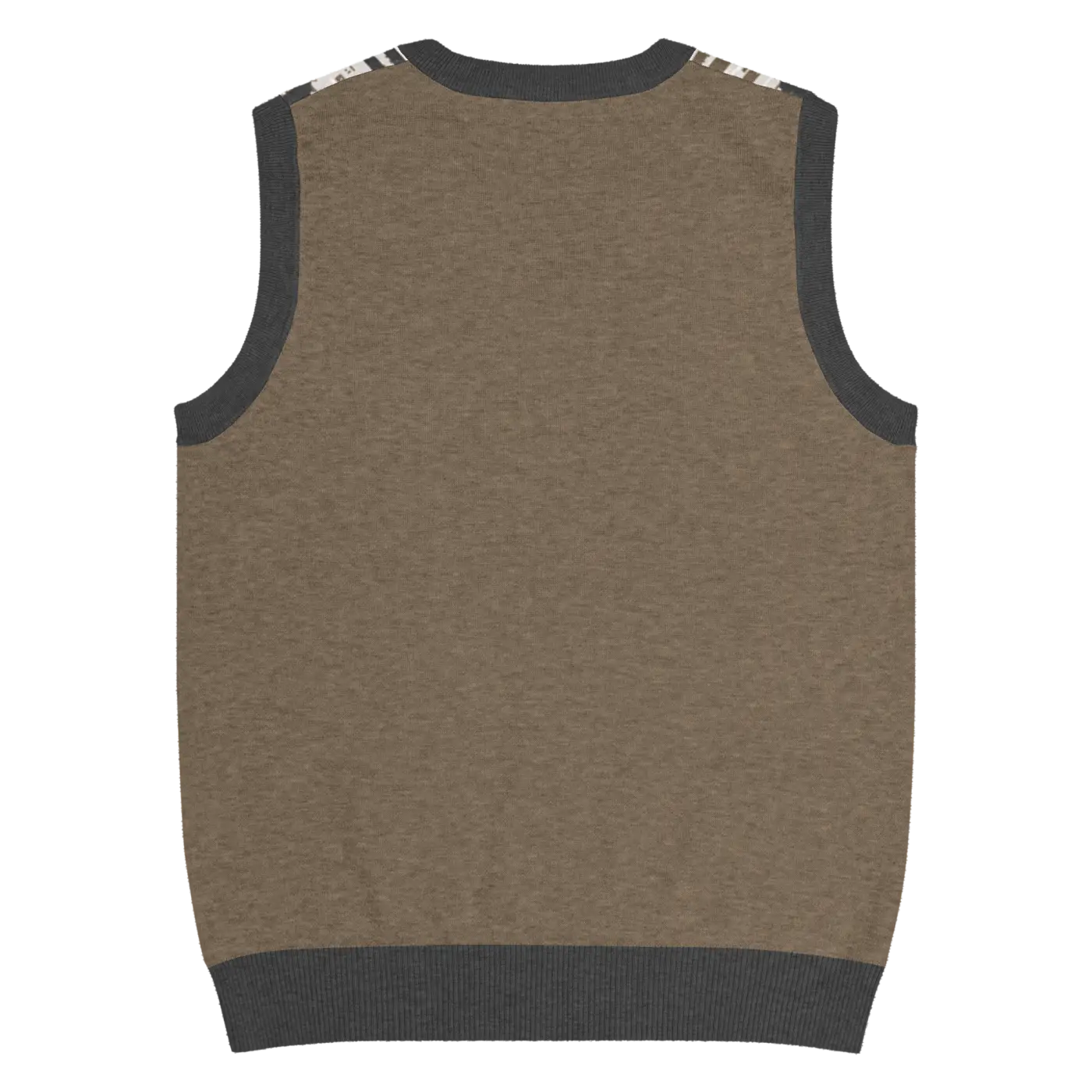 Christmas Reindeers Print Knit Vest - Festive Holiday - DipaliZ
