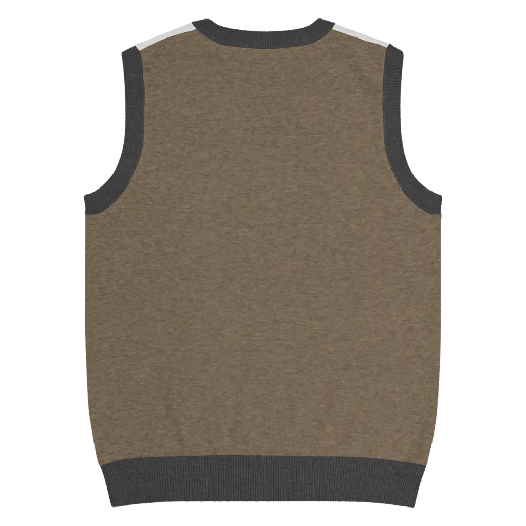 Christmas Reindeers Print Knit Vest - Festive Holiday - DipaliZ