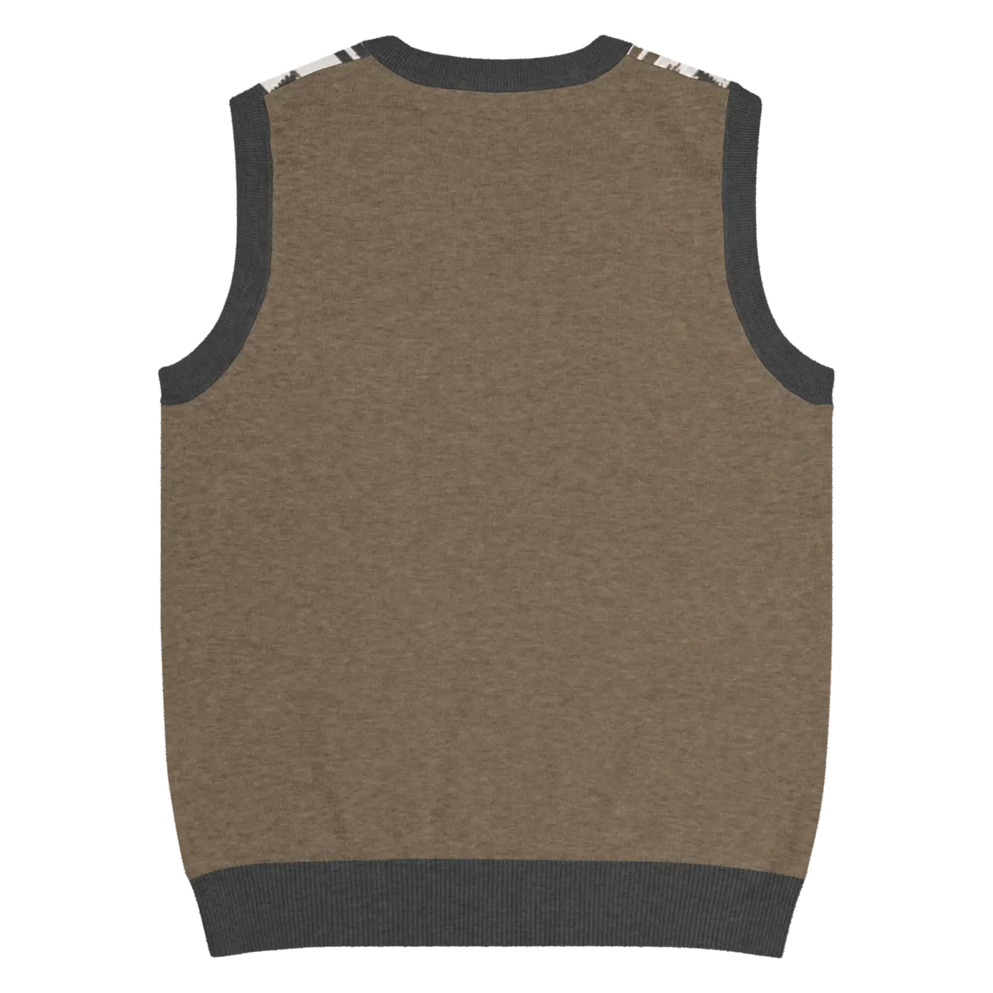 Christmas Reindeers Print Knit Vest - Festive Holiday - DipaliZ