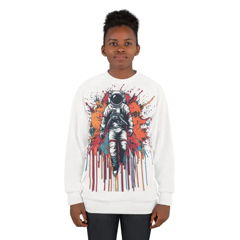 Color Splash Astronaut Unisex Sweatshirt - Custom Cut - DipaliZ