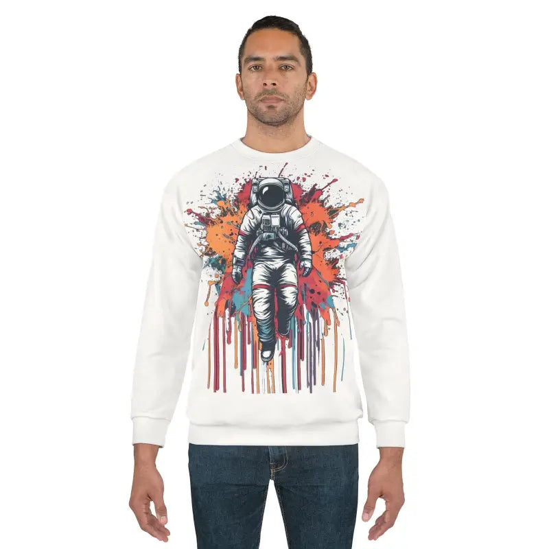 Color Splash Astronaut Unisex Sweatshirt - Custom Cut - DipaliZ