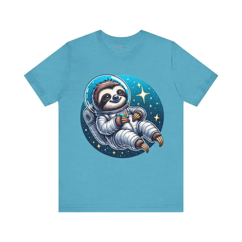 Sloth Astronaut Jersey Tee - Space Explorer Design - DipaliZ