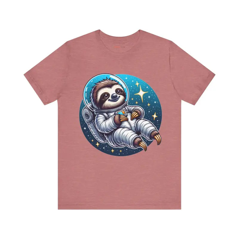 Sloth Astronaut Jersey Tee - Space Explorer Design - DipaliZ