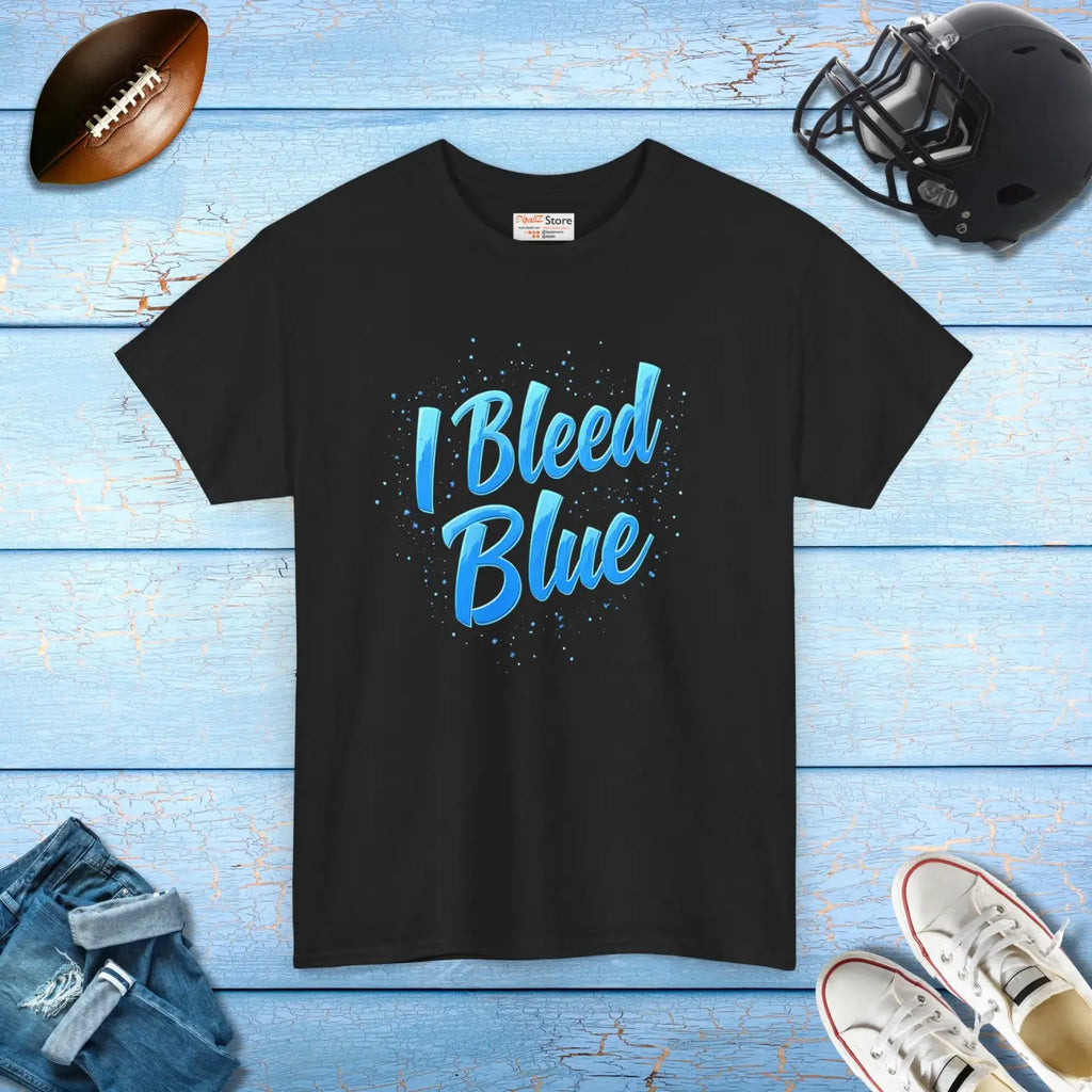 Super Football Blue Heavy Cotton Tee - Unisex Comfort - DipaliZ
