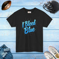 Super Football Blue Heavy Cotton Tee - Unisex Comfort - DipaliZ