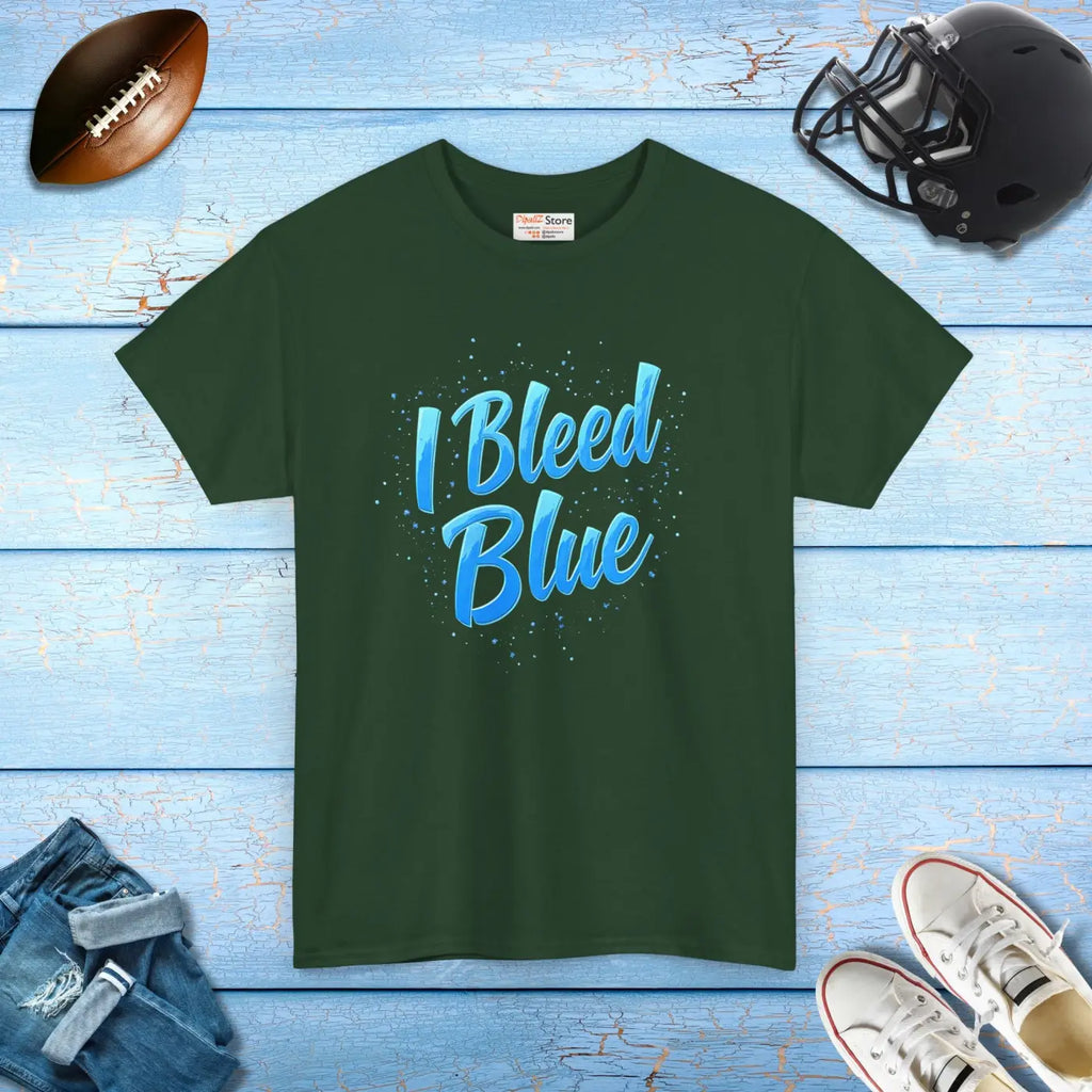 Super Football Blue Heavy Cotton Tee - Unisex Comfort - DipaliZ
