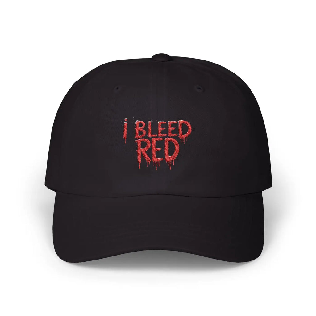 Bleed Red Classic Dad Cap - Football Fanatics Gear - DipaliZ
