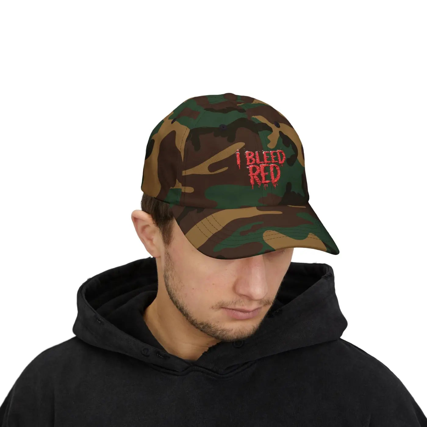 Bleed Red Classic Dad Cap - Football Fanatics Gear - DipaliZ