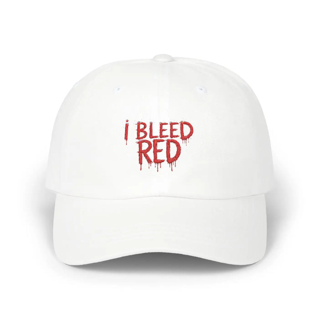 Bleed Red Classic Dad Cap - Football Fanatics Gear - DipaliZ