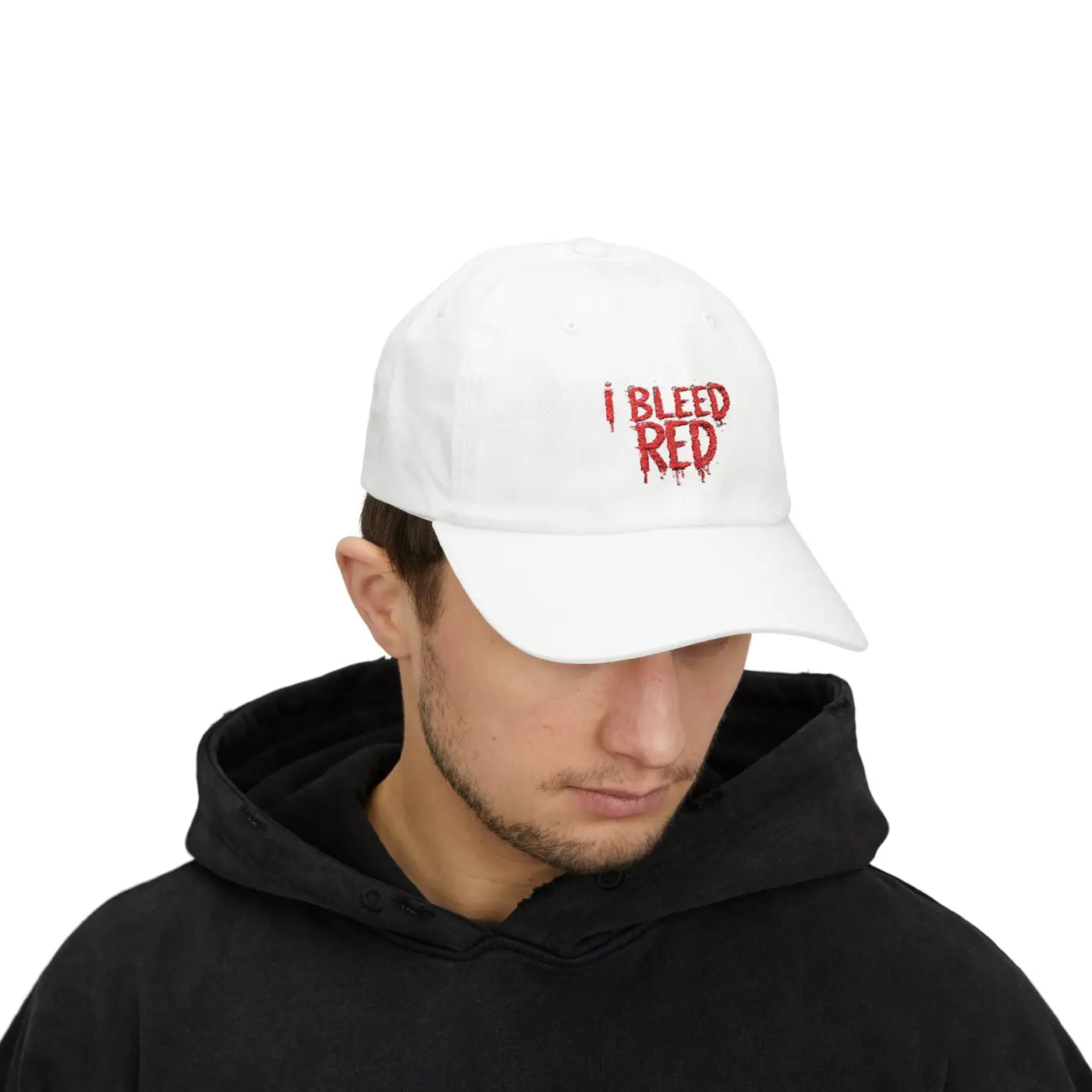 Bleed Red Classic Dad Cap - Football Fanatics Gear - DipaliZ