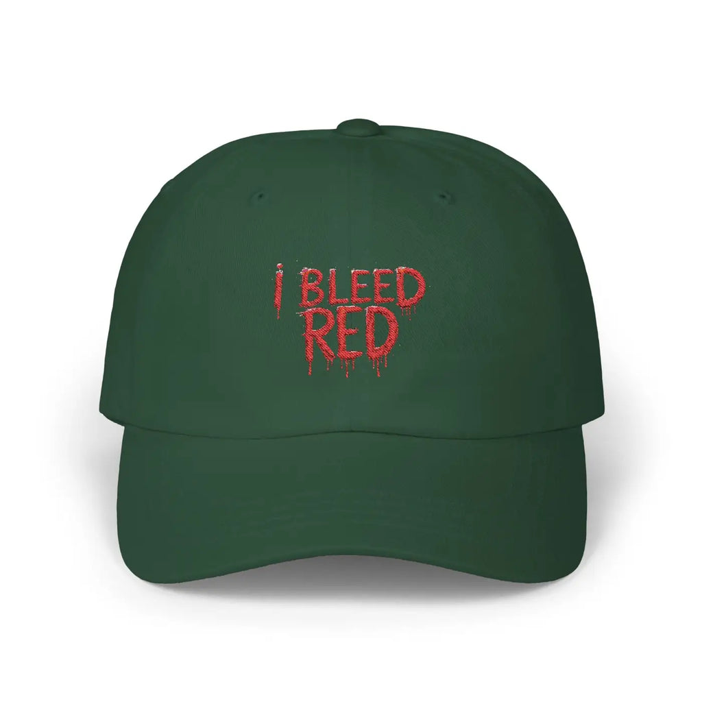 Bleed Red Classic Dad Cap - Football Fanatics Gear - DipaliZ