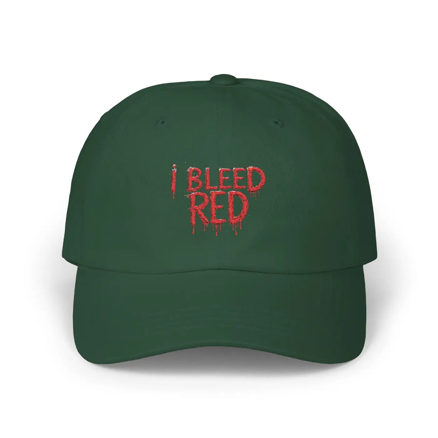 Bleed Red Classic Dad Cap - Football Fanatics Gear - DipaliZ