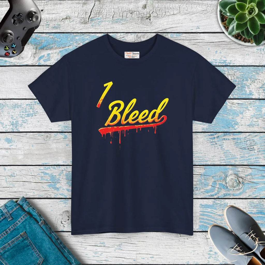 Bleed Yellow Heavy Cotton Tee - Super Football Fans - DipaliZ
