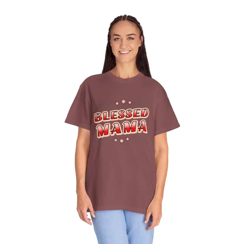 Blessed Mamma Garment-Dyed T-Shirt - Mother's Day - DipaliZ