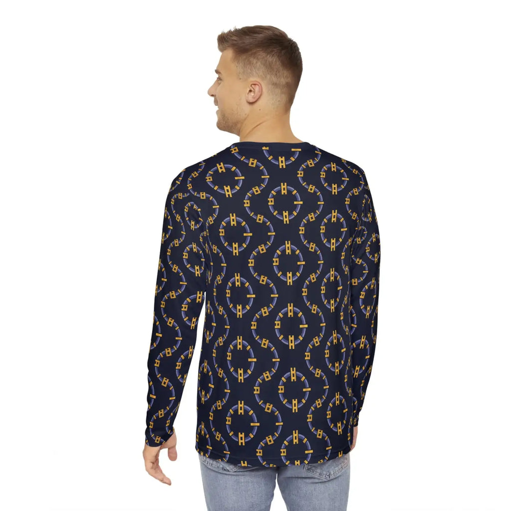 Blockchain Style Long Sleeve AOP Shirt - Street Ready - DipaliZ