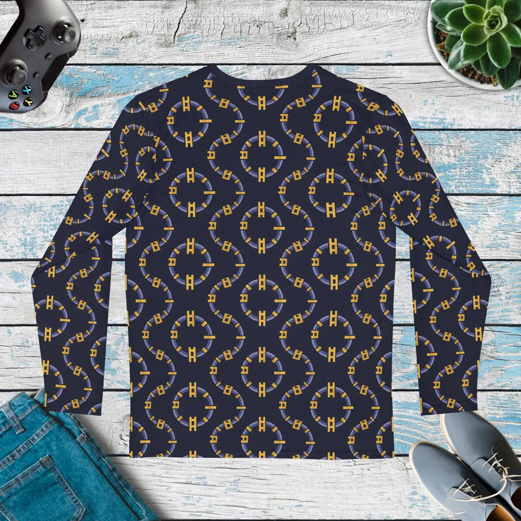 Blockchain Style Long Sleeve AOP Shirt - Street Ready - DipaliZ