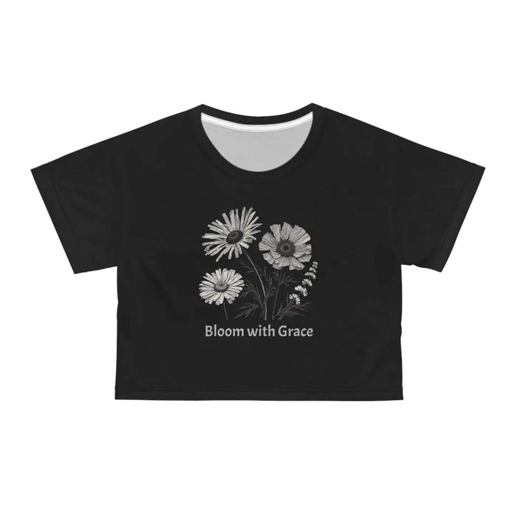 Wildflower AOP Crop Tee - Graceful Nature Print - DipaliZ