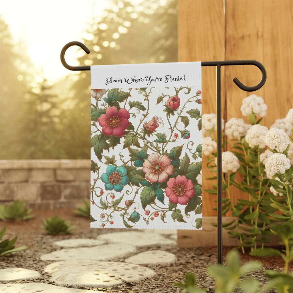 Bloom House Banner Poly Poplin Canvas Fabric - Nature Inspired - DipaliZ