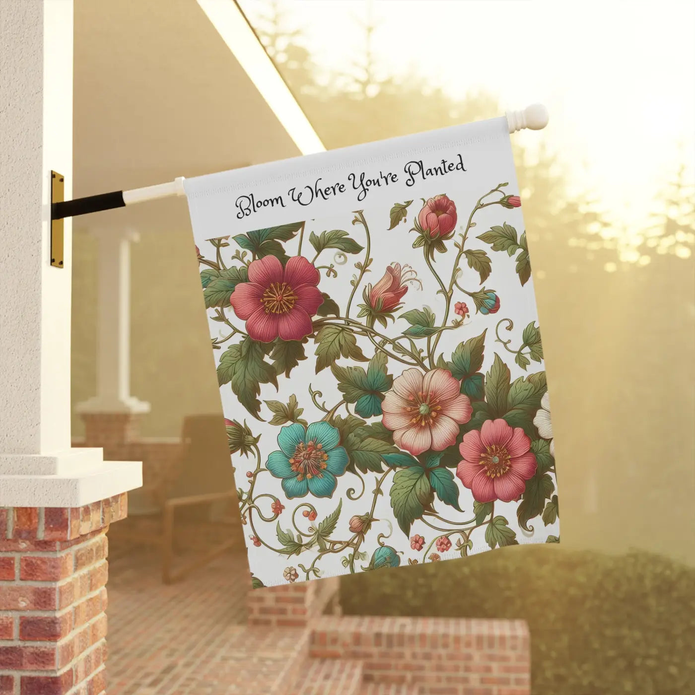 Bloom House Banner Poly Poplin Canvas Fabric - Nature Inspired - DipaliZ