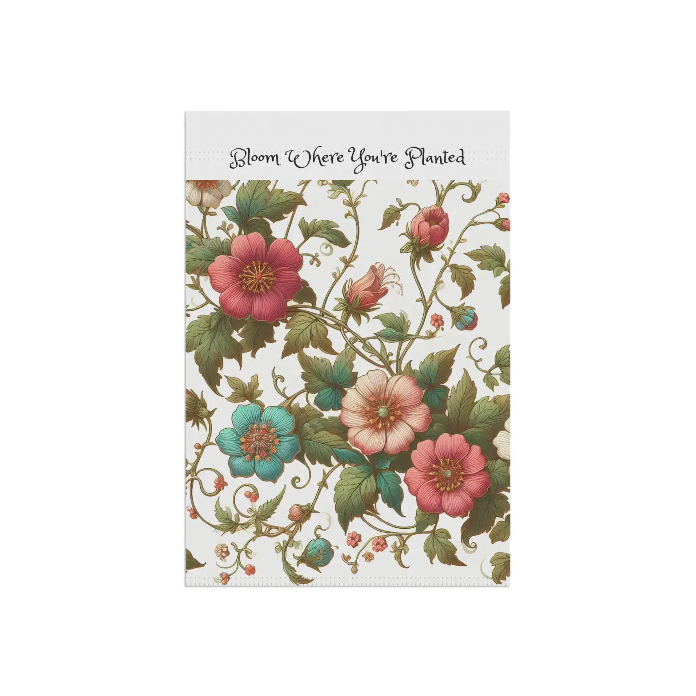 Bloom House Banner Poly Poplin Canvas Fabric - Nature Inspired - DipaliZ