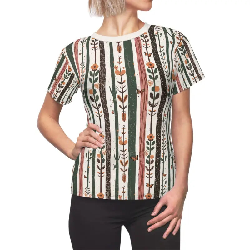 Botanical Bliss Women's T-Shirt - Polyester Comfort - DipaliZ