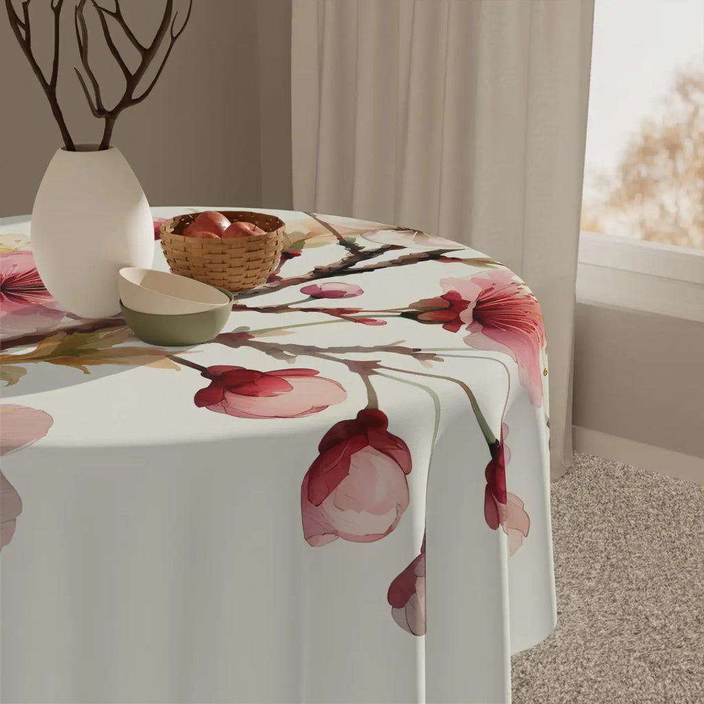 Blossom Floral Tablecloth - Elegant Spring Dining - DipaliZ