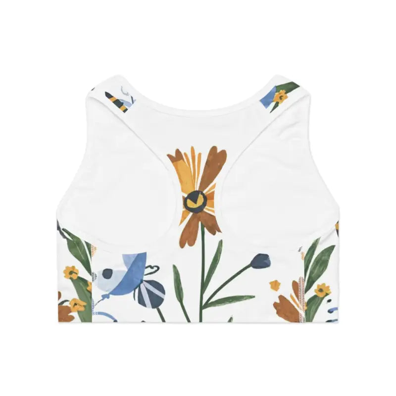 Floral Sports Bra - Stylish Workout Comfort - DipaliZ