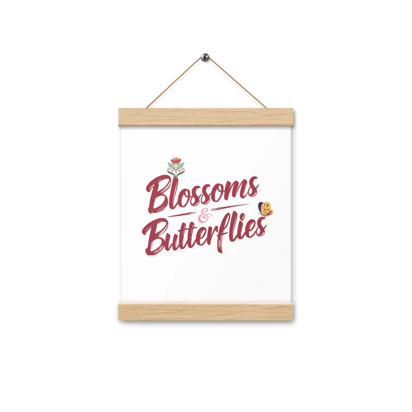 Statement Hanger Piece - Blossoms and Butterflies Art - DipaliZ