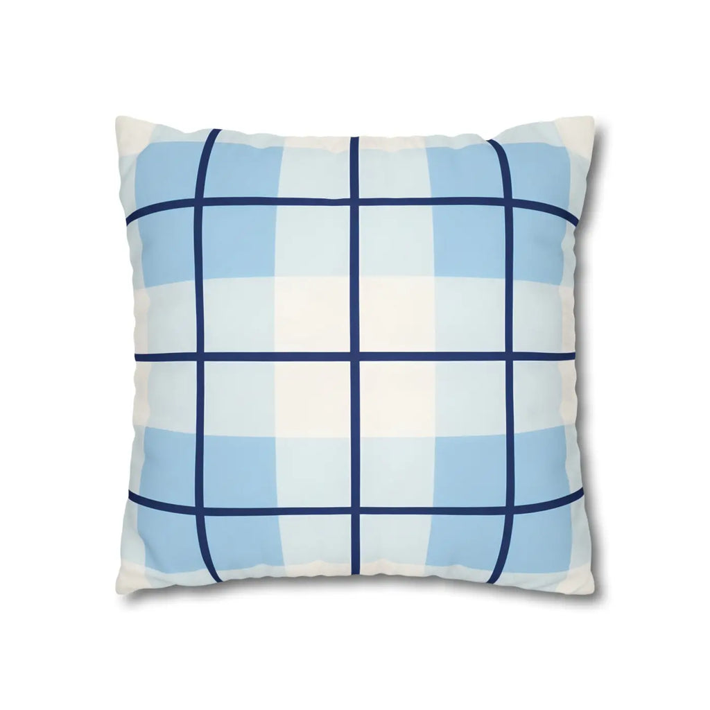 Buffalo Plaid Cushion Cover - Coastal Blue Vibes - DipaliZ