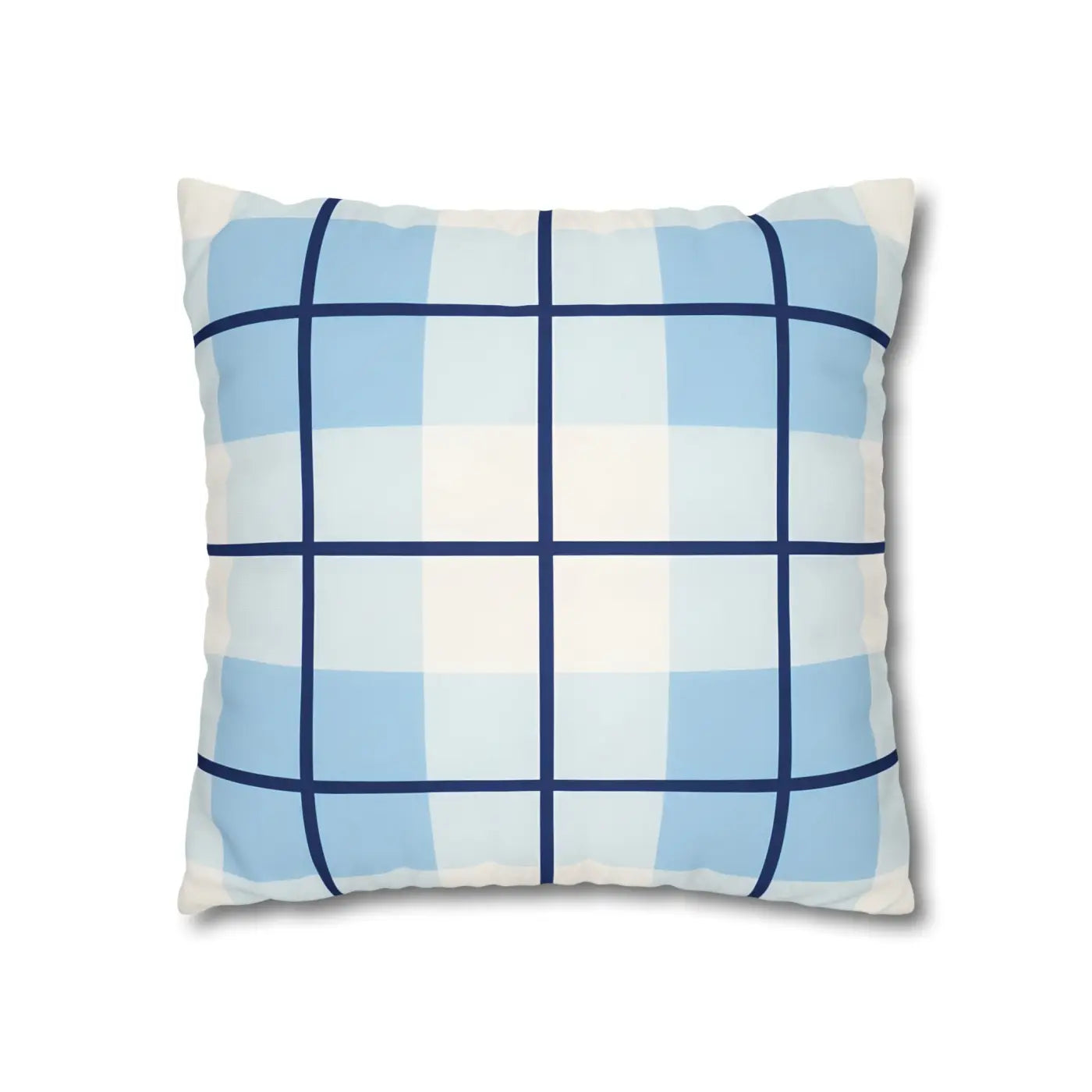 Buffalo Plaid Cushion Cover - Coastal Blue Vibes - DipaliZ