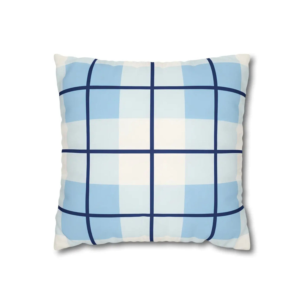 Buffalo Plaid Cushion Cover - Coastal Blue Vibes - DipaliZ