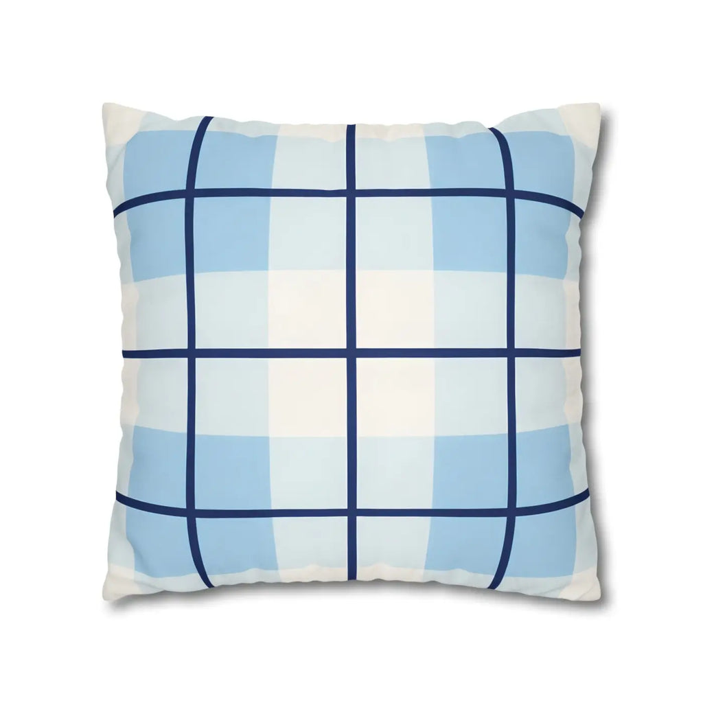Buffalo Plaid Cushion Cover - Coastal Blue Vibes - DipaliZ